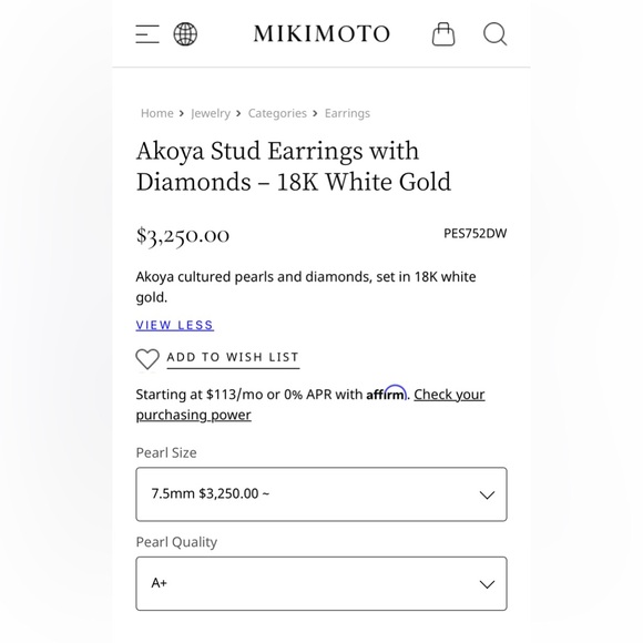 Mikimoto Akoya Stud Earrings with Diamond - Picture 14 of 14